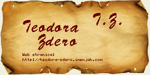 Teodora Ždero vizit kartica